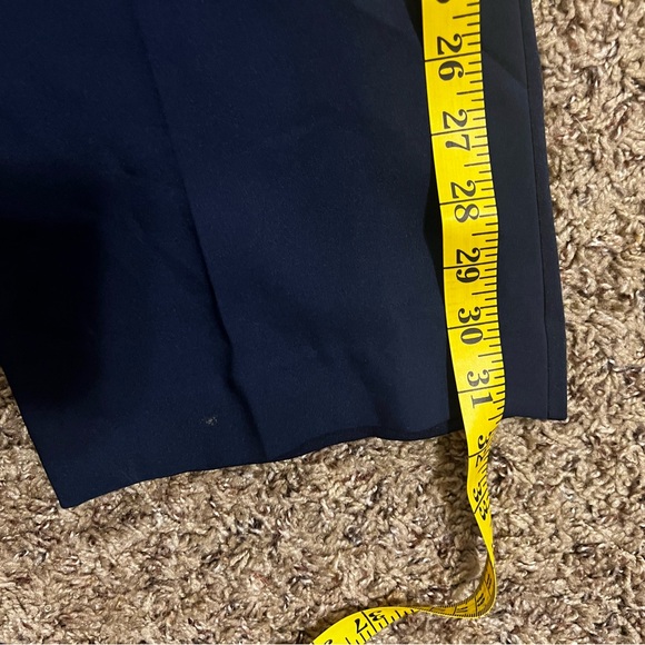 Navy Blue Criss Cross Halter Top Jumpsuit With Pockets Open Back size 8 OOC - Picture 5 of 5